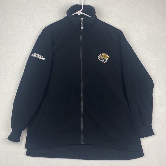 NFL Jacksonville Jaguars Zip Up Sweater Mens Extra Large Black Fleece Jacket - Picture 1 of 7